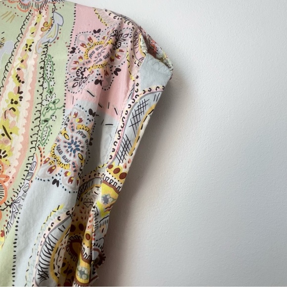 Zara Paisley Printed Midi Belted Shirt Dress Size XL - Picture 13 of 15